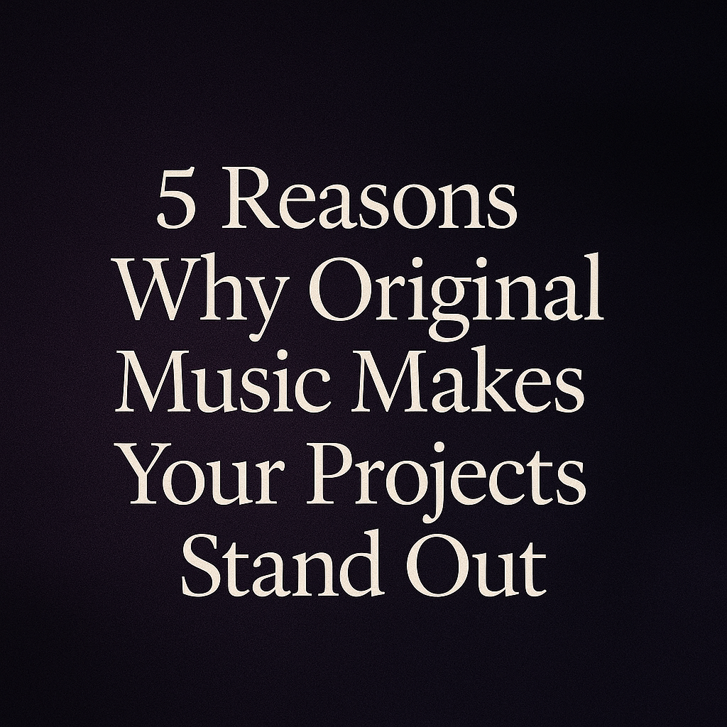 ⚡5 Reasons Why Original Music Makes Your Projects Stand Out