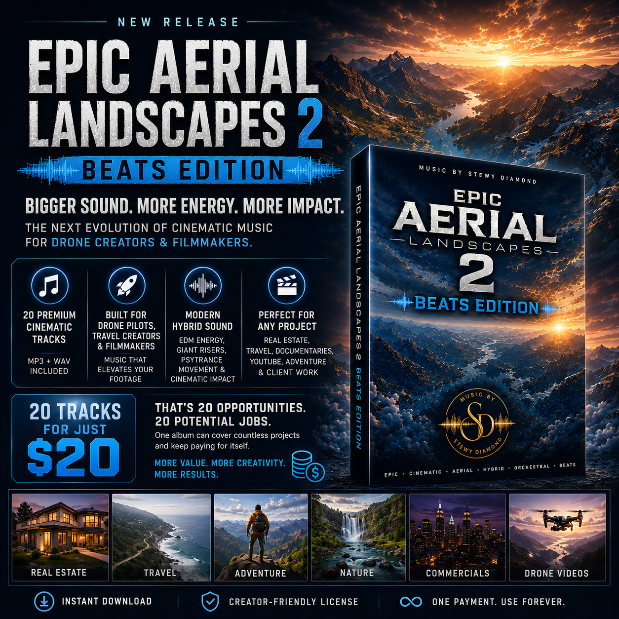 Epic Aerial Landscapes 2: Beats Edition Has Landed, Bigger Sound, More Energy, More Impact