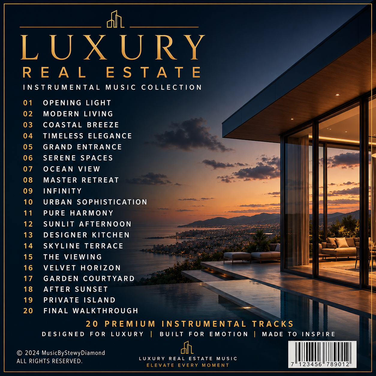 Luxury Real Estate Music Collection - 20 Premium Cinematic Instrumental Tracks for Property Videos & Brand Films