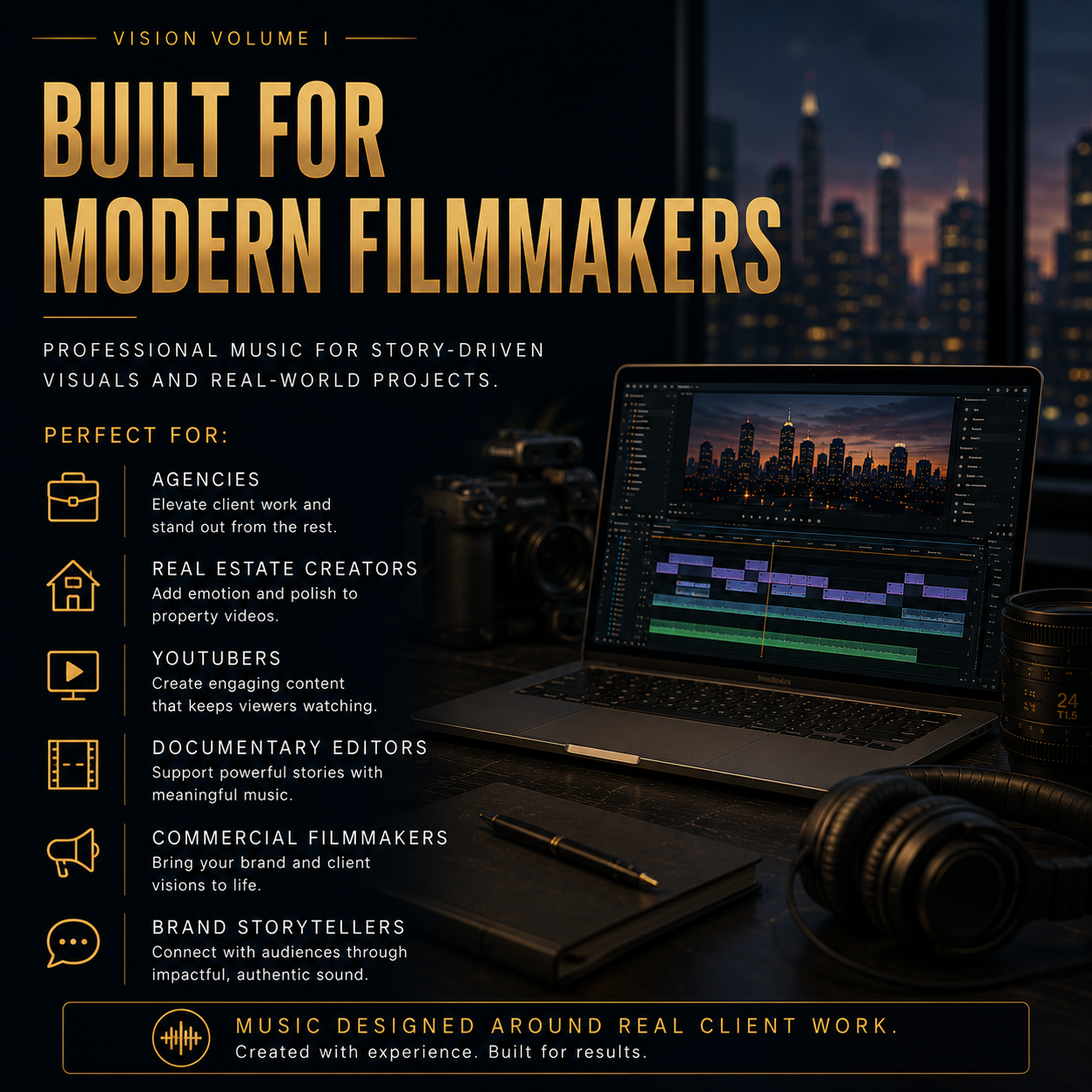 Vision Volume I, 20 Corporate & Inspirational Music Tracks for Filmmakers, Brands & Content Creators