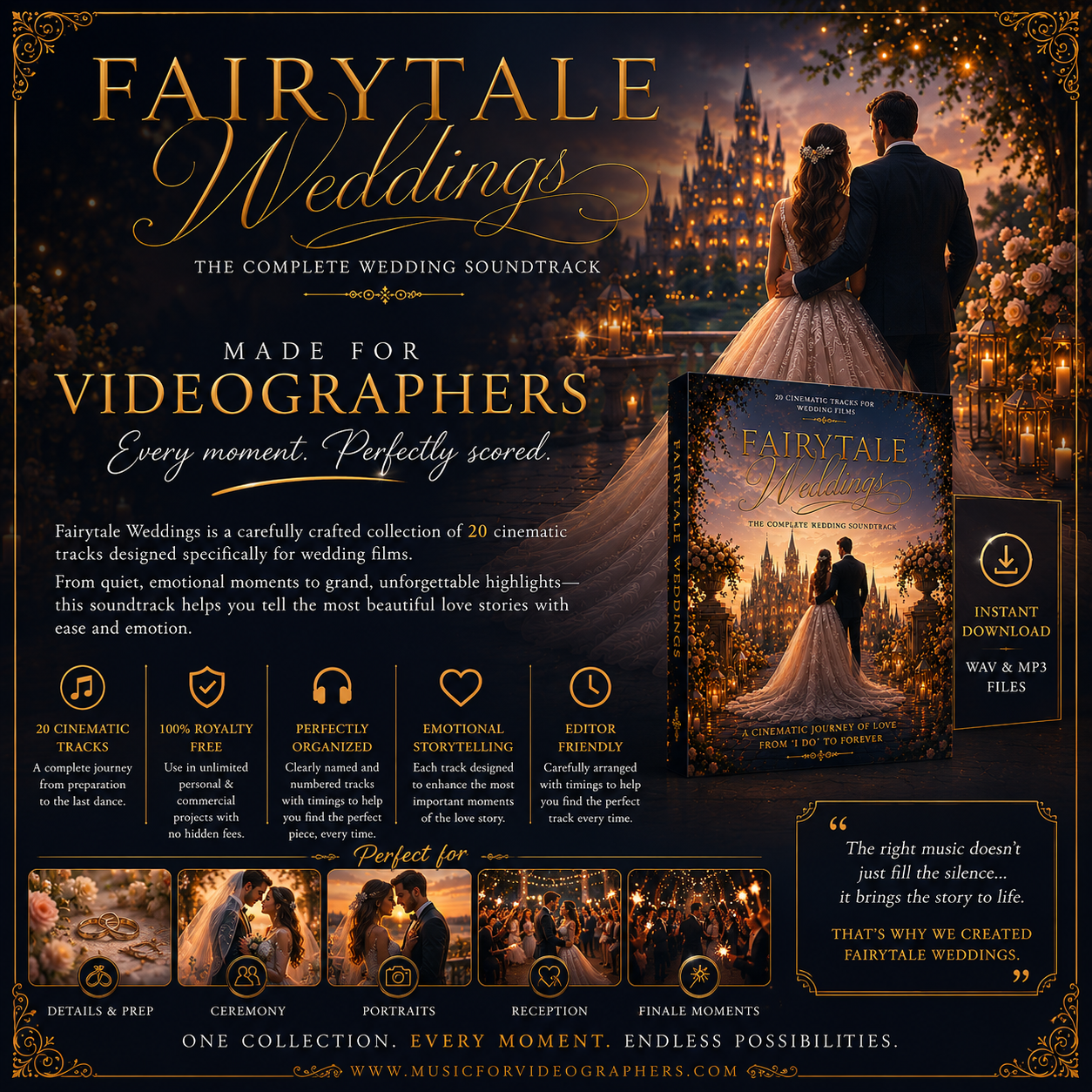 Enchanted Fairytale Weddings | 20 Cinematic Wedding Music Tracks for Videographers